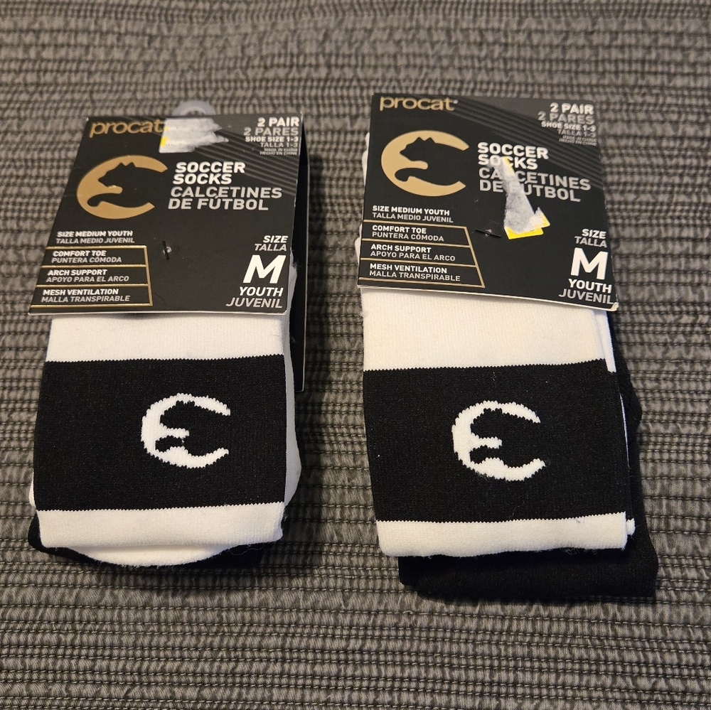 🎯 Procat Soccer socks 4 pair Youth size medium